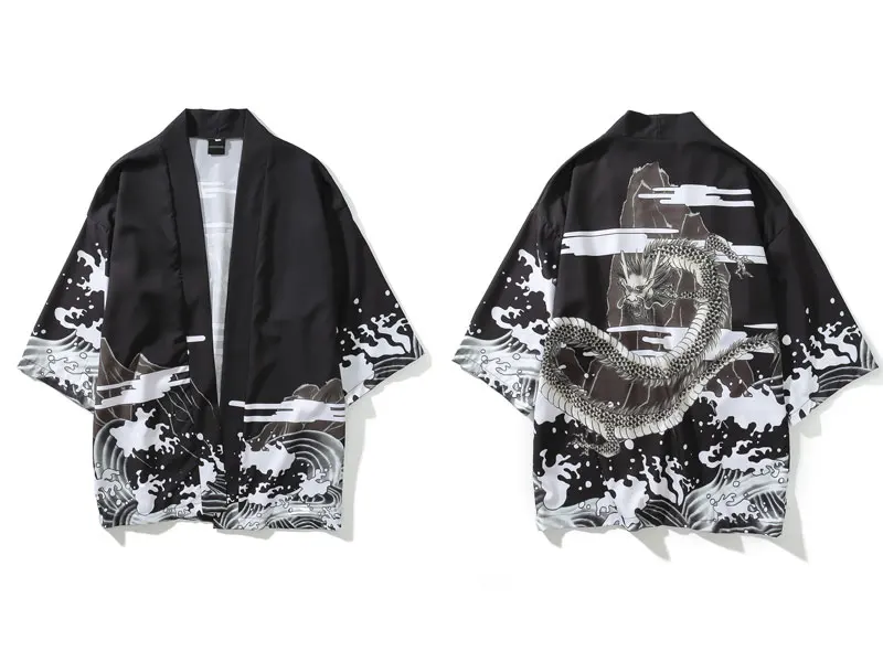 Japanese Dragon Printed Kimono Jackets 1