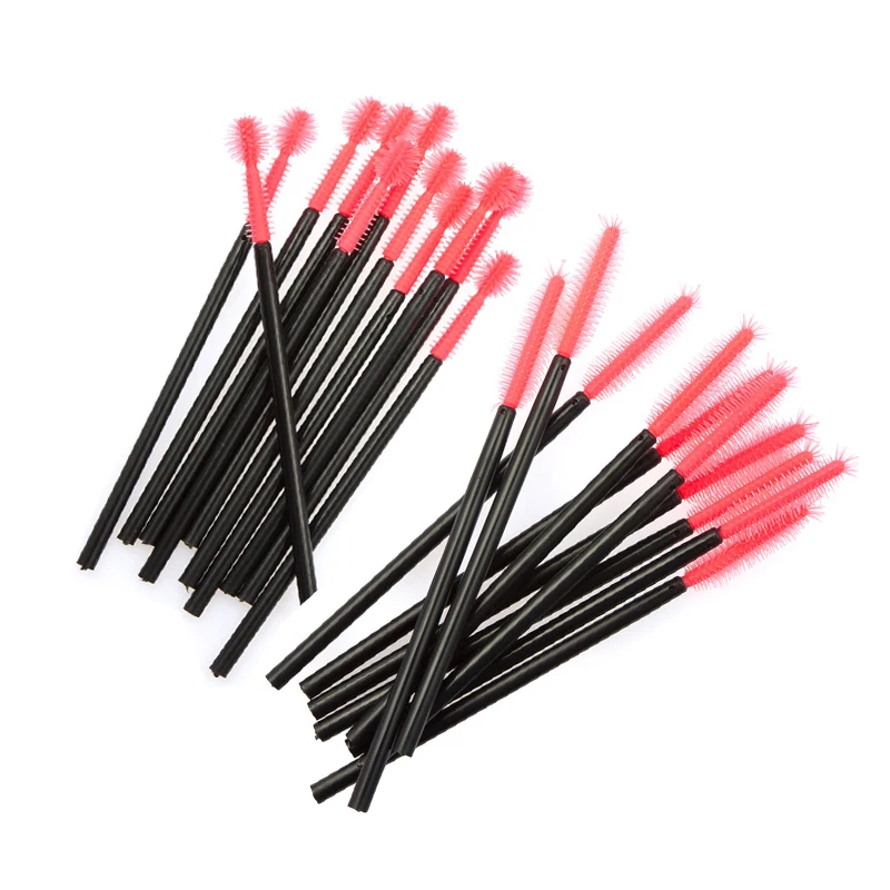 

50pcs Disposable Silicone Eyelash Brush Convenient Styling Curling Eyelash Comb Brush Beauty Makeup Tools Color Eyelashes Brush