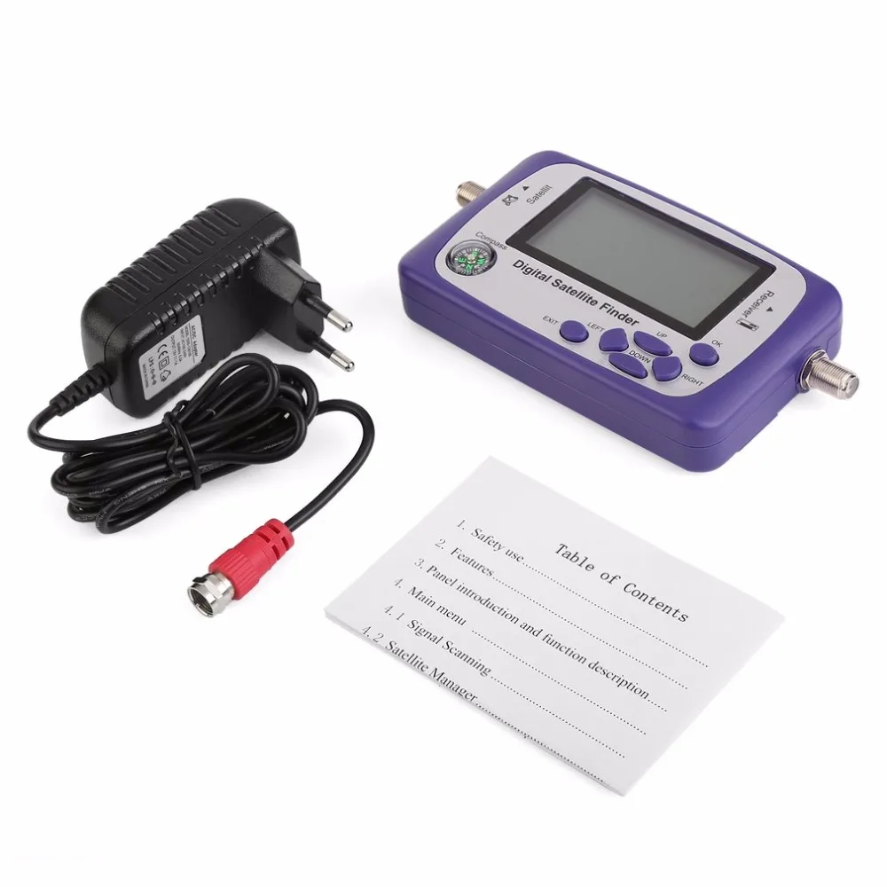 

Digital Displaying Satellite Finder Meter Satfinder TV Signal Receiver Sat Decoder Satlink Receptor Buzzer LCD FTA Dish