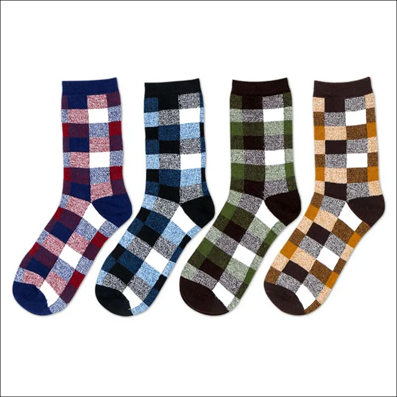New Brand Cotton Men's Socks England Style Man Sock for Men Colorful