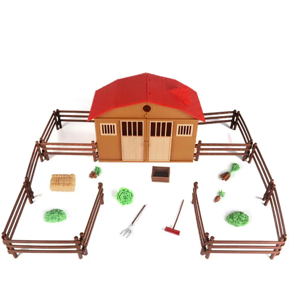 Имитация песка стол сцена модель фермы ранчо дом игрушки набор детей интеллект модель