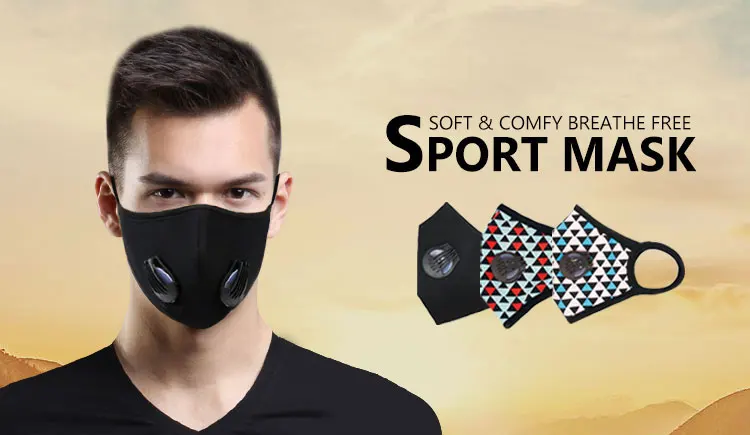 pm2.5 Unisex Black cloth face Kpop Mouth Masks Washable Cotton Anti Dust Protective Reusable Shield Wind Proof anime Mouth Cover