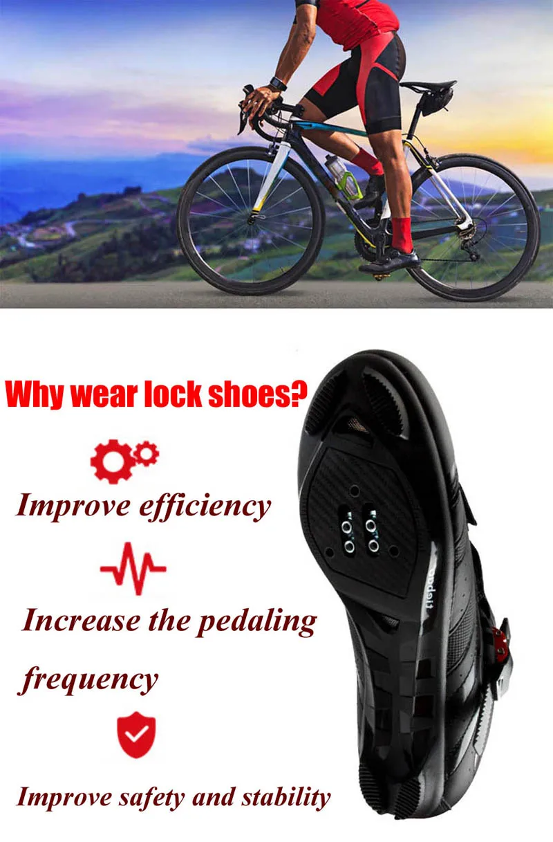TIEBAO Cycling shoes road sapatilha ciclismo 2019 men women white superstar self-locking breathable sneaker bicycle riding shoes