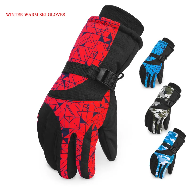 

Warm winter snowboard gloves Waterproofing skiing gloves Men and women snow gloves freesize adult gloves for skiing