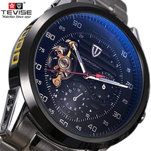 Top Brand TEVISE Luxury Automatic Winding Watch Men Tourbillon Mechanical Watch Sport Military Relogio Automatico Masculino 2016