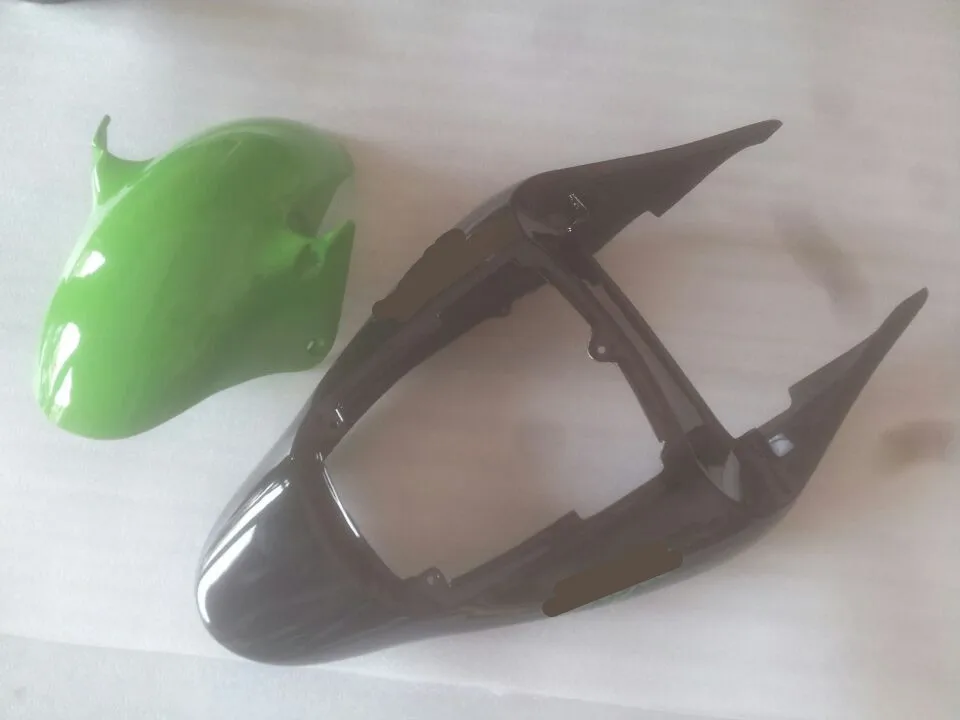 

Front Fender+Rear Tail Fairing parts for KAWASAKI Ninja ZX9R 02 03 ZX 9R 2002 2003 zx9r 02 03 ABS green black Fairings set KY03