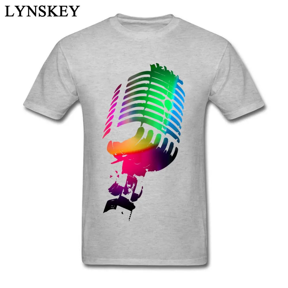 O Neck 100% Cotton Male T-shirts Casual Short Sleeve Tops Tees 2017 Newest Street Tee Shirt The Neon Microphone Top Quality The Neon Microphone grey