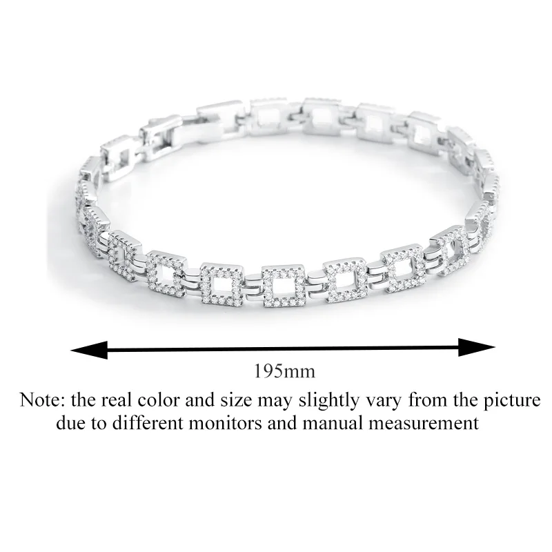 SA SILVERAGE, настоящее 925 пробы, серебряный браслет-цепочка для женщин, хорошее ювелирное изделие, романтические женские свадебные браслеты с кристаллами