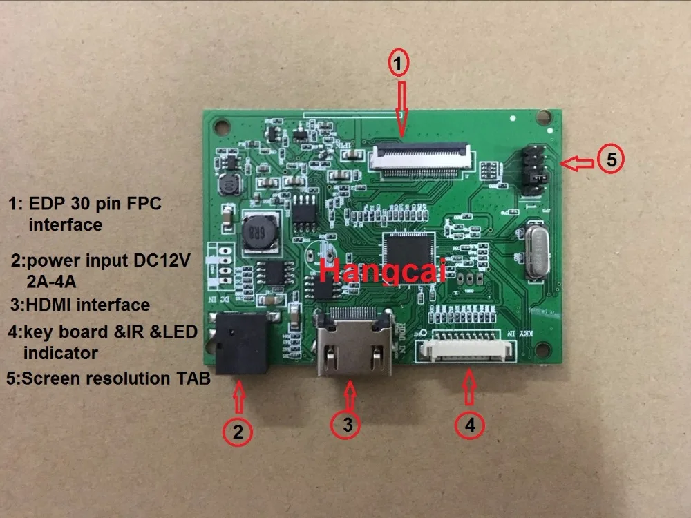 PCB-800807V1 1HDMI EDP 30PIN ЖК-дисплей драйвер платы для разрешение экрана 1920*1200 1920*1080 1600*900 1366*768 1280*800