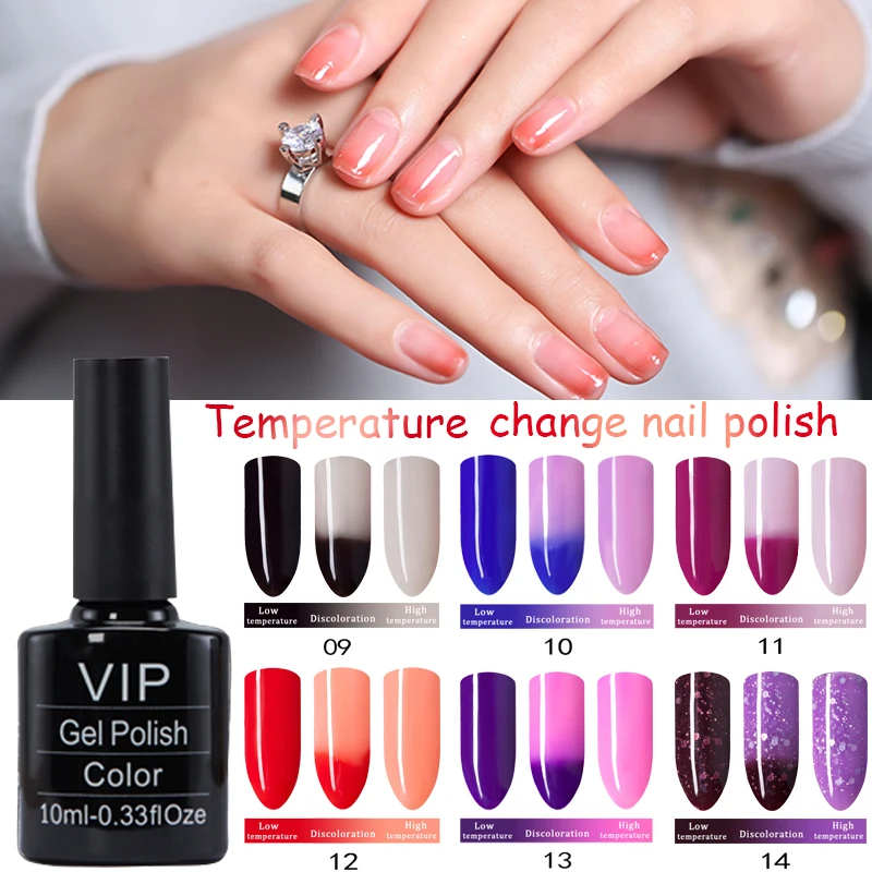 Mdskl Temperature Color Changing Nail Gel Polish Long Lasting Soak Mdskl Temperature Color Changing Nail Gel Polish Long Lasting Soak Off Led Uv Thermo Chameleon For Fashionable Woman In From Beauty