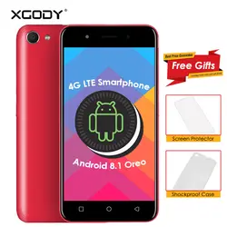 XGODY X24 двойной 4G LTE смартфон 5 дюймов Android 8,1 Oreo MTK6739 4 ядра 1 GB + 8 GB 2500 mAh Мобильный телефон Bluetooth 4,0 телефона