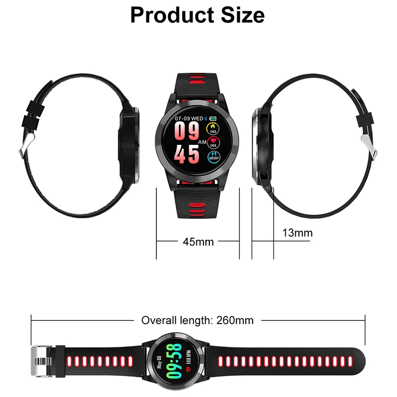 R15 Sport Smart Watch Blood Pressure Heart Rate Monitor IP67 Waterproof Bluetooth Wrist Smartwatch for Xiao mi Android IOS Phone R15 Sport Smart Watch Blood Pressure Heart Rate Monitor IP67 Waterproof Bluetooth Wrist Smartwatch for Xiao mi Android IOS Phone