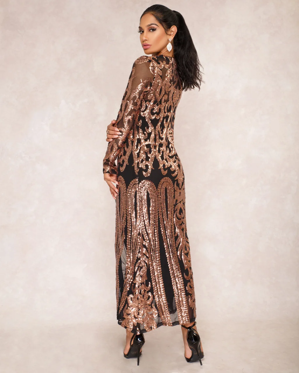 Кимоно с длинным рукавом и вышивкой из блесток, Женские топы и блузки, новинка, официальное пальто, Длинная женская блузка DW194