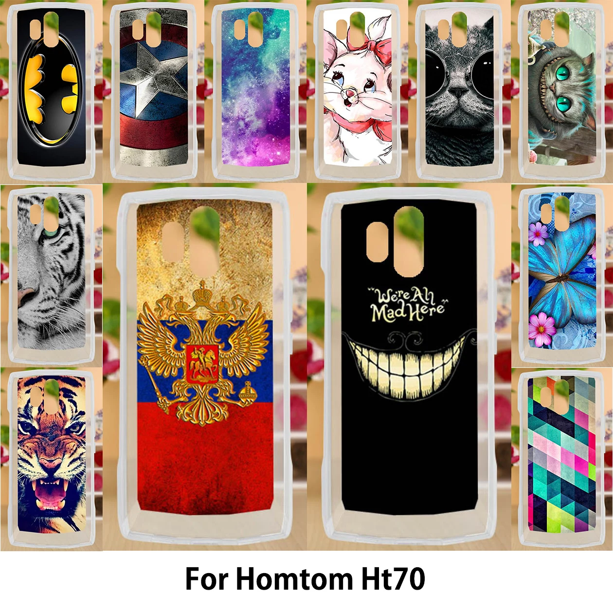 

Anunob Case For Homtom HT70 Cases Painting TPU Soft Silicone 6.0 inch Cover For Homtom HT70 Covers