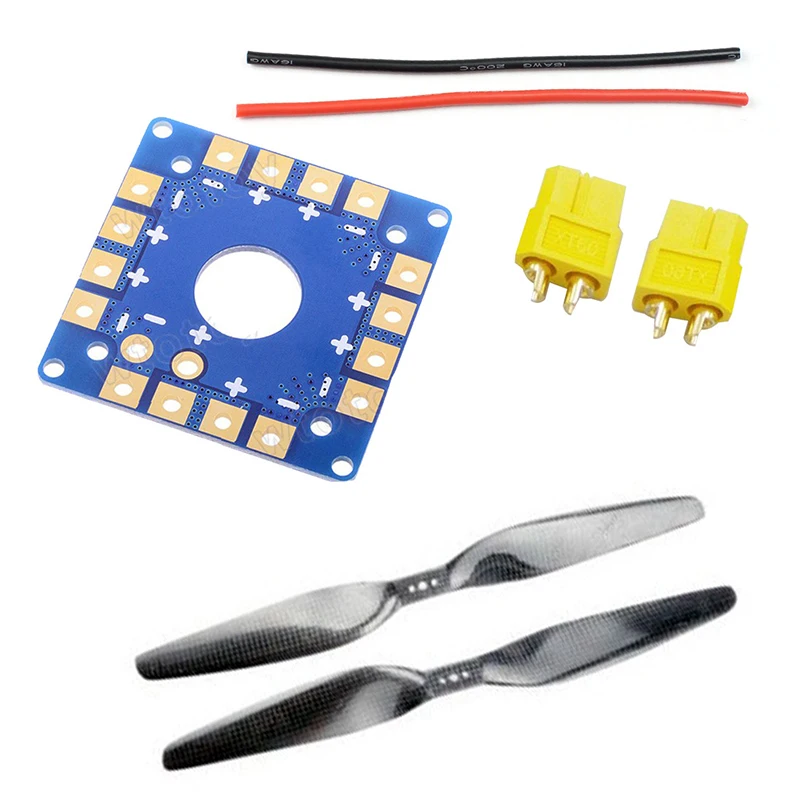  F05423-D 8-Axis Foldable Rack RC Helicopter Kit KK Connection Board+350KV Brushless Disk Motor+16x5