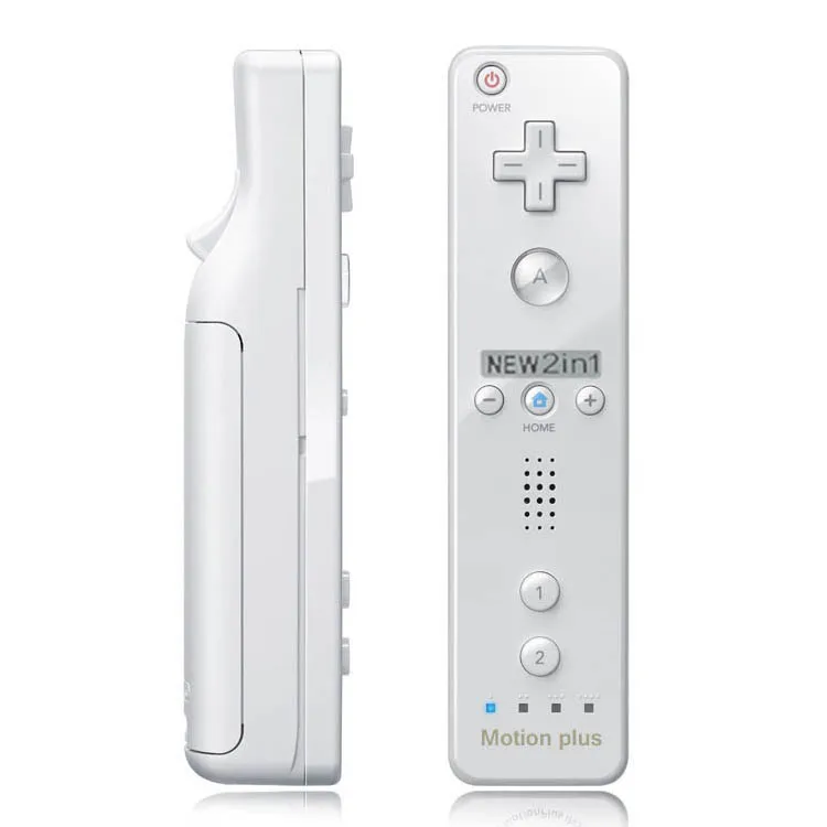 2 в 1 беспроводной пульт дистанционного управления для nintendo для wii контроллер Nunchuk Встроенный Motion Plus с силиконовым чехлом контроллер подарок - Цвет: Тёмно-синий