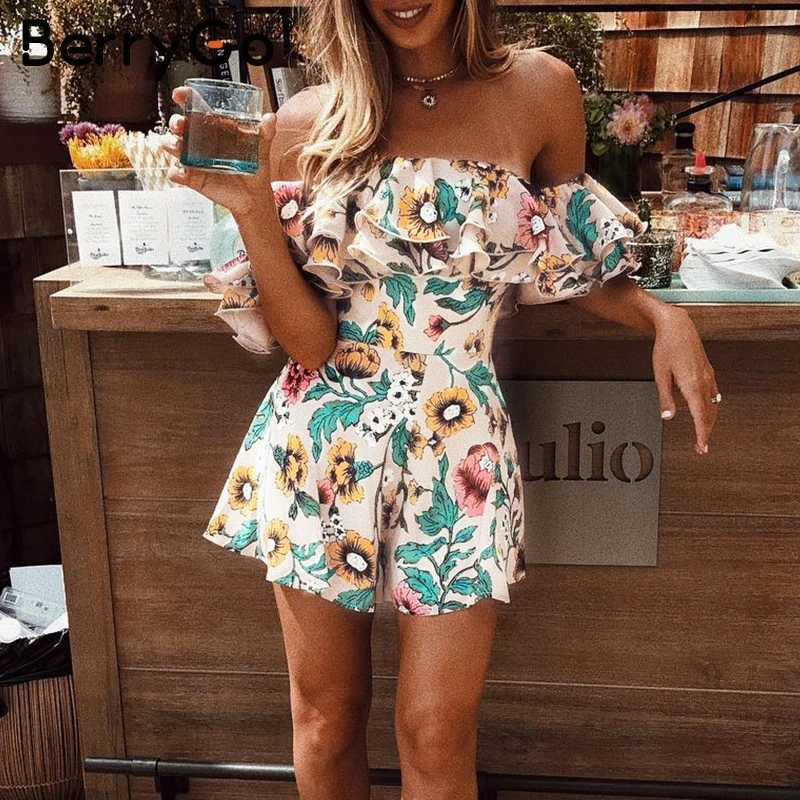 ruffle romper womens
