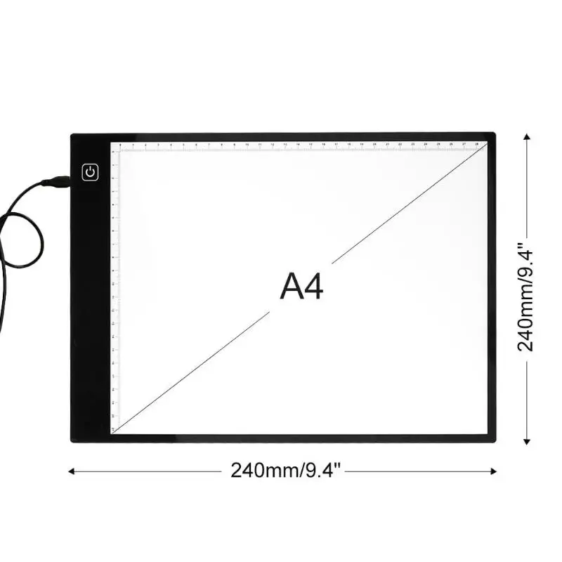 Светодиодный светильник с графическим планшетом для рисования, трафаретная доска, копировальная доска, цифровой планшет для рисования, Artcraft A4, копировальный Настольный светодиодный планшет
