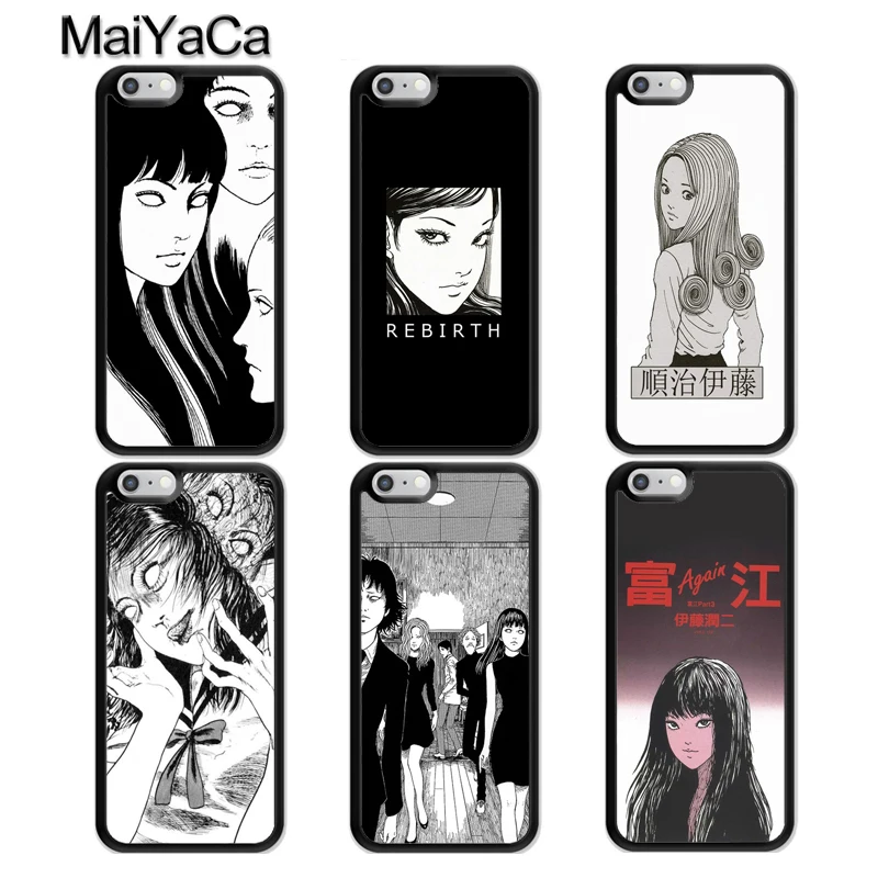 

MaiYaCa Junji Ito Horror Manga TPU Phone Case For iPhone X XR XS MAX 6S 6 7 8 Plus 5S SE Rubber Bcak Cover Coque Shell