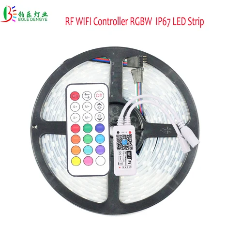 RGBW Wi-Fi Светодиодная лента 5050 Водонепроницаемая IP65 IP67 Гибкая Диодная лента RGBWW светодиодный wifi RGBW контроллер с РЧ-пультом управления телефоном - Испускаемый цвет: IP67 Waterproof