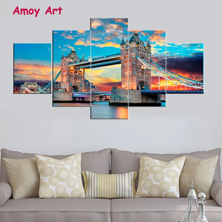 5 Piece London Bridge Wall Art Canvas Print Painting wall art picture