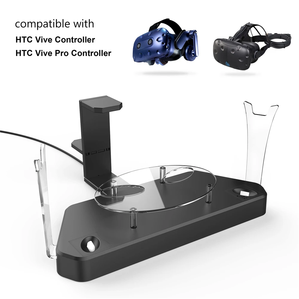 

Dual Charging Dock Charger for HTC VIVE/ VIVE Pro Headset and Wireless Controller Magnetic Charging Port Storage Display Station