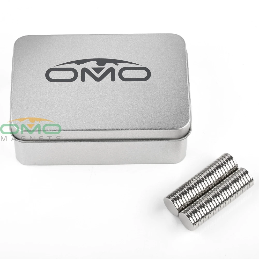 OMO Magnetics 50 шт. N50 Супер Сильные круглые дисковые цилиндрические Магниты
