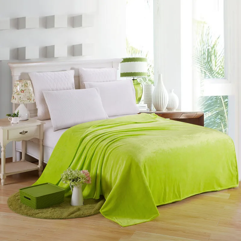 Домашний текстиль мягкое одеяло полиэстер одеяло из флиса, фланели взрослых плед диван Манта зеленый синий фланель плед - Цвет: Q