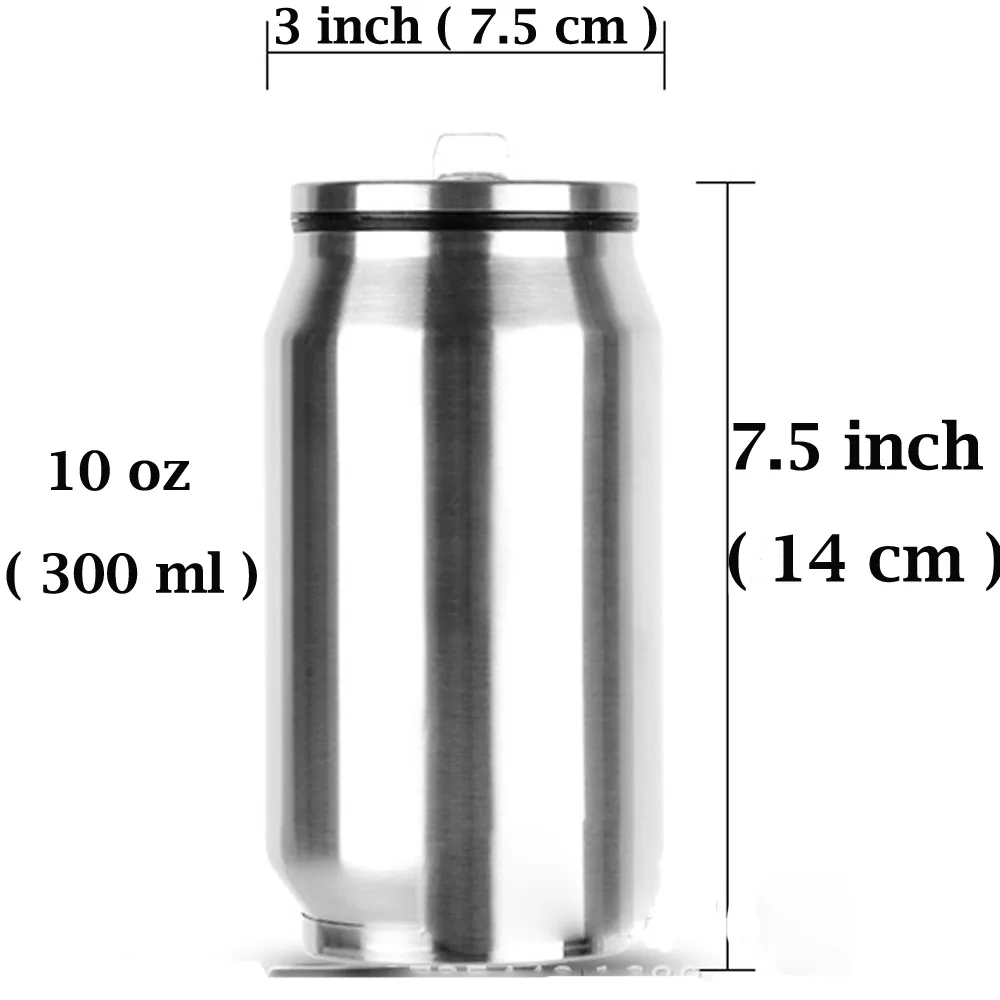 Вакуумная чашка, соломинка, термосы для детей, 10 унций, для взрослых, 17 унций, Герметичный Термос для кофе, колба для путешествий, Спортивная бутылка для воды, кружка из нержавеющей стали - Цвет: 300 ml for child