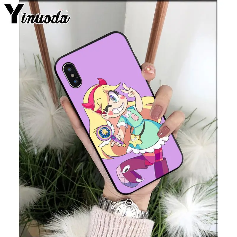 Yinuoda Star vs the Forces of Evil Силиконовый ТПУ мягкий черный чехол для телефона для Apple iPhone 8 7 6 6S Plus X XS MAX 5 5S SE XR