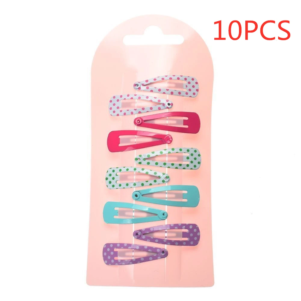 10/12pcs/lot Girls Glitter Hair Clips Hairpins Children Colorful Solid Metal Bobby Hairgrips Hairclip Barrette Hair Accessories