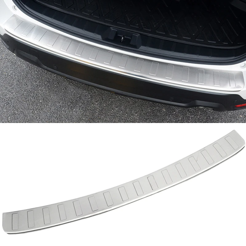 Outer Rear Trunk Boot Bumper Guard Protective Cover Trim 1pcs Stainless