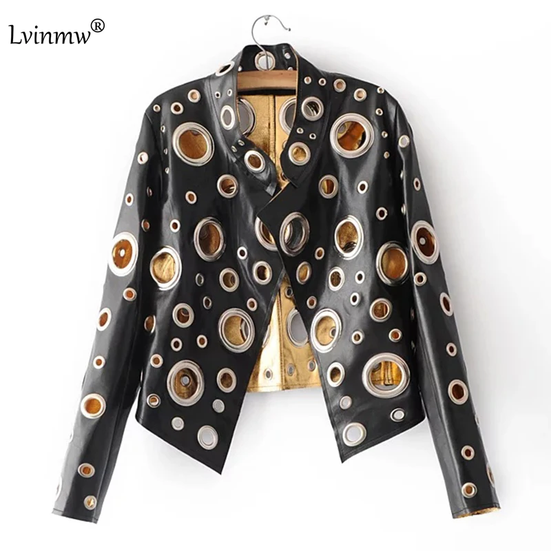 Лето 2017 искусственная кожа pu Топы музыкальный фестиваль панк-рок укороченный топ