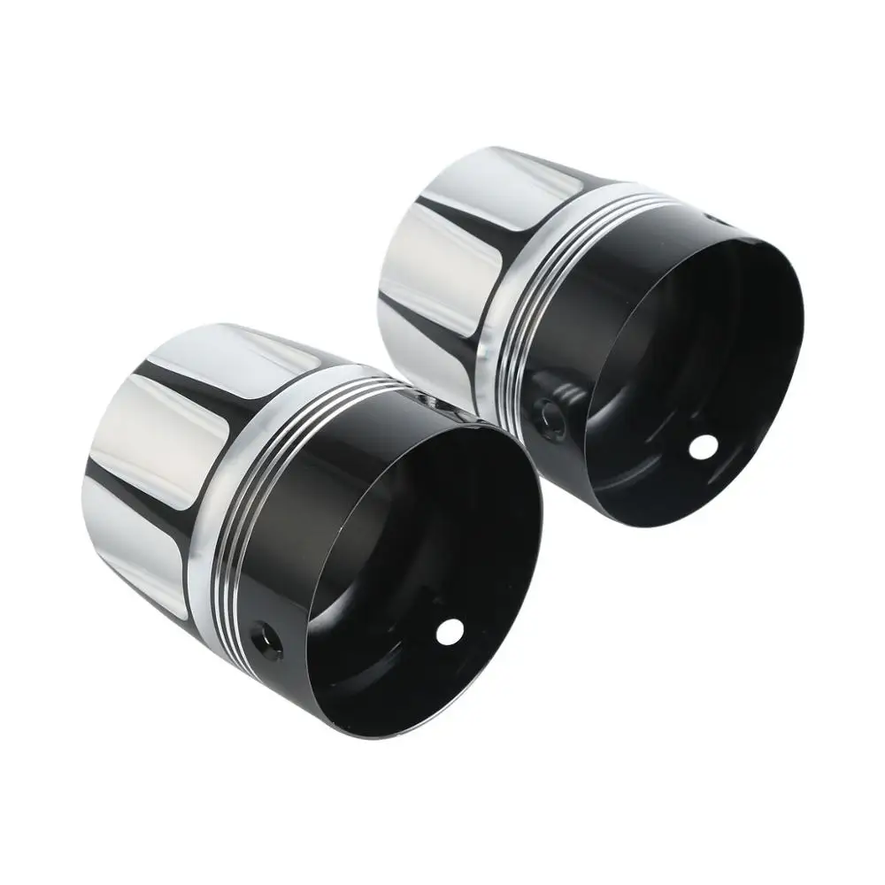 

Motorcycle Aluminum 4" End Cap CNC Exhaust Mufflers For Harley Touring Road King Electra Street Glide 09-16
