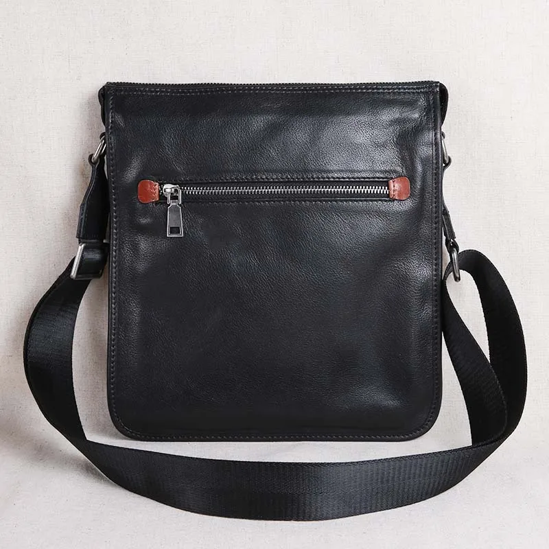 AETOO Leather men's bag vertical section ultra-thin shoulder bag Messenger bag head layer leather leisure business