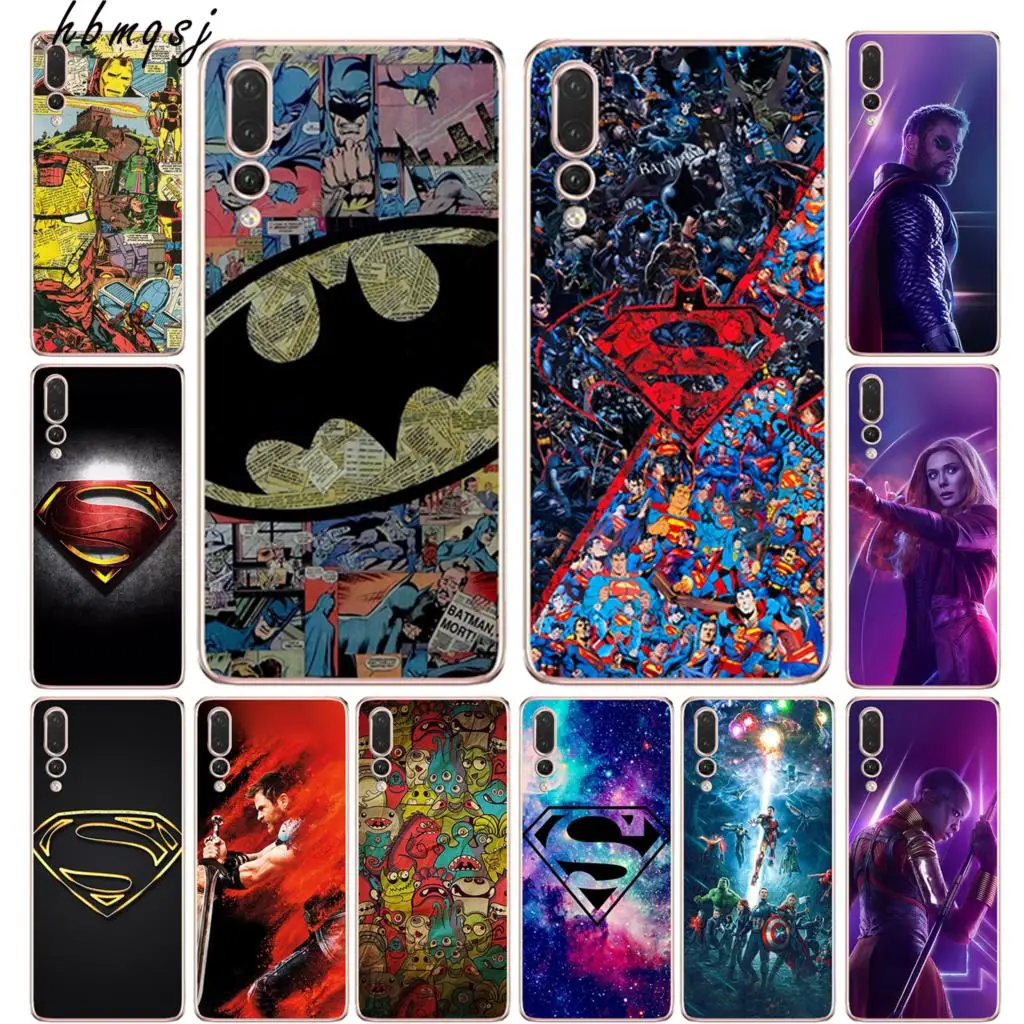 

Cartoon funda for huawei mate 20 lite case silicone soft marvel superman cool original coque for mate 20 lite pro back cover