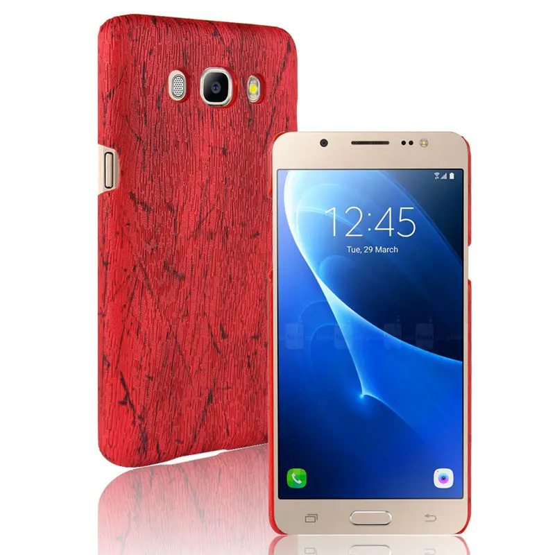 Кожаный чехол SuliCase для Samsung J5 2016 J510F телефона с текстурой древесины Galaxy J510 Жесткий