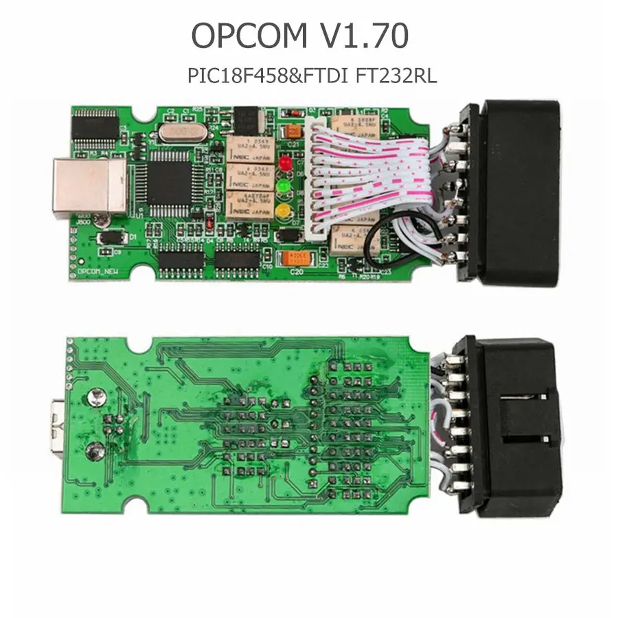 Диагностический сканер OPCOM V1.70 OBD2 для Opel Car OP COM 1,70 OBD интерфейс PIC18F458+ FTDI FT232RL диагностический инструмент