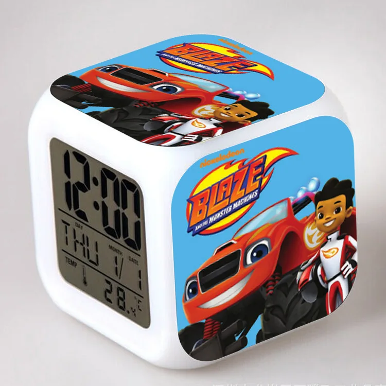 3d игра Blaze Monster Machines будильники, светящийся светодиодный цифровой будильник с изменением цвета Детские игрушки многофункциональные будильники