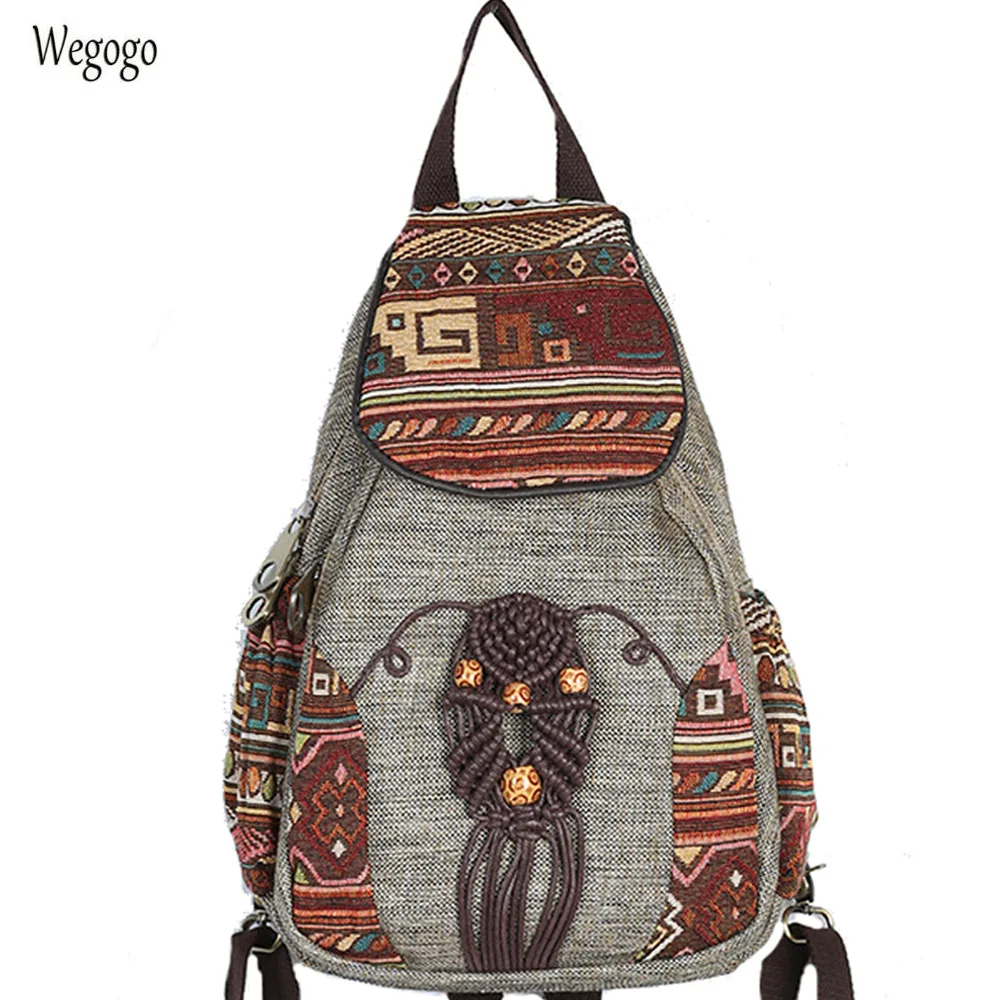 New Women Backpack Female Vintage Handmade Backpacks For Girls Mini ...