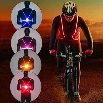

360 Reflective LED Flash Driving Vest High Visibility Night Running Cycling Riding Outdoor Activities Light Up Safety Bike Vest