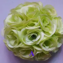 SPR 15 см prasinous Свадебный Цветочный шар пластиковый центр Шелковый цветок целующийся шар-Свадебный decoration-10pcs/лот