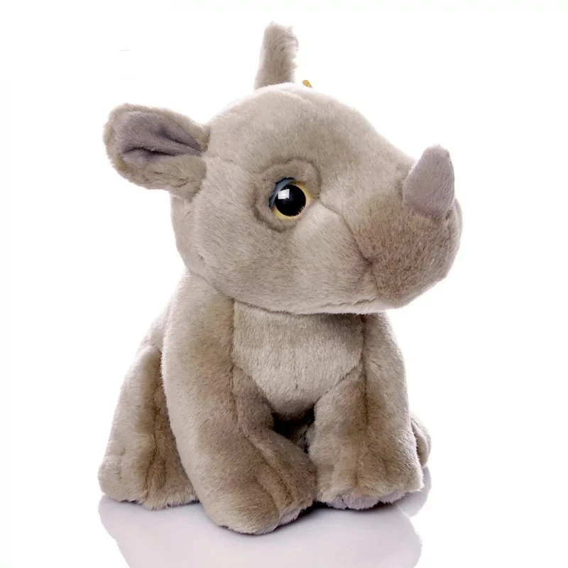 18 см реалистичные носорог плюшевые игрушки милые мини носорог реалистичные дикие животные мягкие игрушки подарки для девочек мальчиков детей