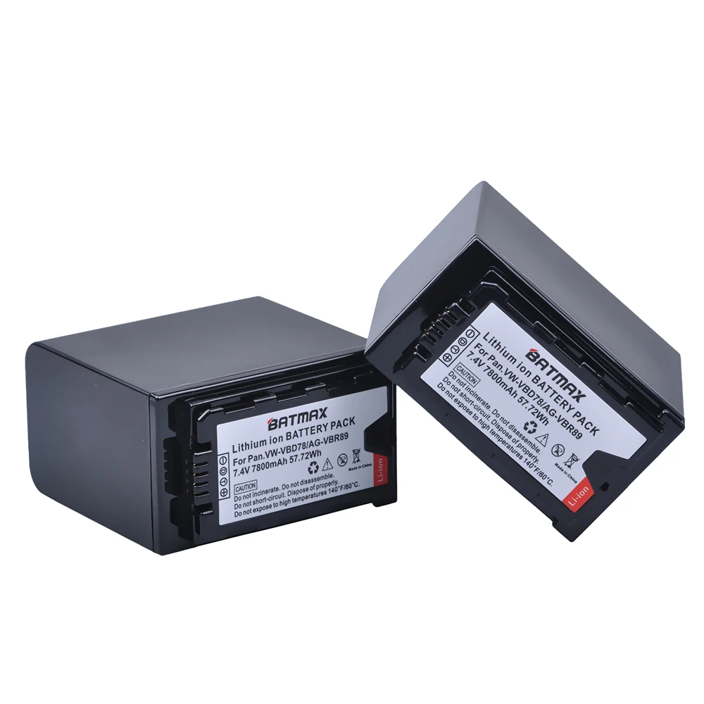 Baterias da Bateria da Câmera para Panasonic Vw-vbd58 Vbd29 Vbd58 Vbr89 Aj-hpx260mc Hpx265mc Px270 Px298 Pcs 7800mah Vw-vbd78 2 Vbd78 - Image 4