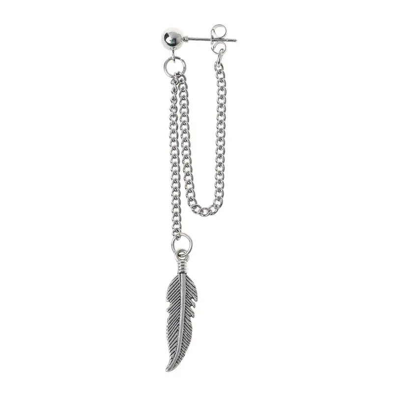 Женские серьги из титановой стали корейские подвески с крестом и листом для