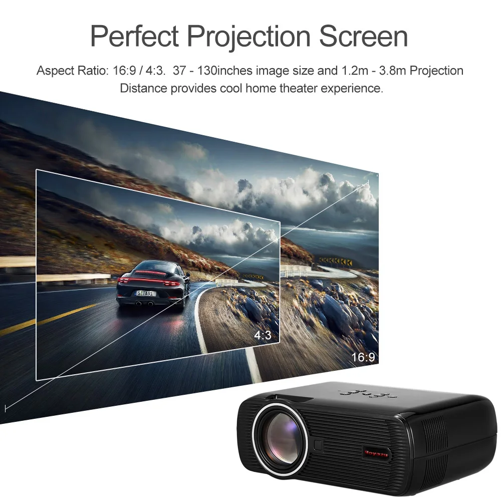 Noyazu Новый BL80 Smart Android 6 0 WI FI Портативный HD светодио дный ТВ проектор 3D для домашнего