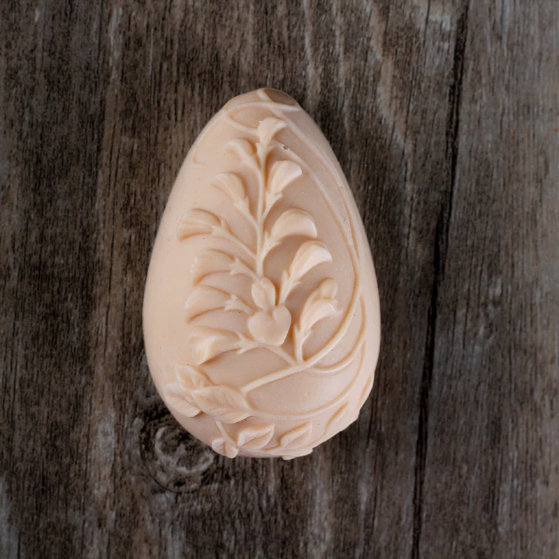 

Silicone Soap Mold Egg Shape with Patterns 3D Handmade Resin Craft Chocolate Candy Mould Kitchen Cake Baking