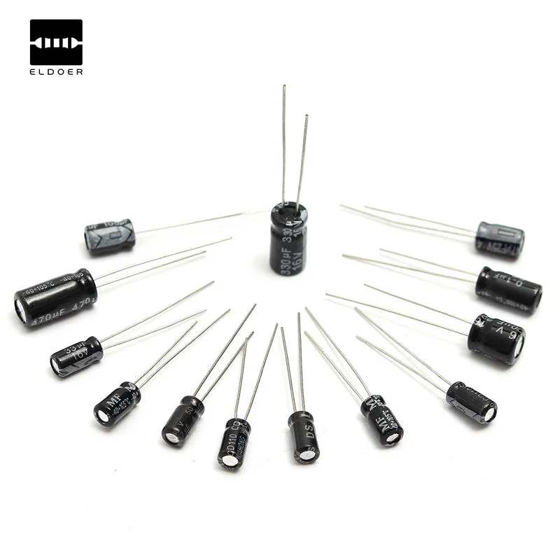 Hot Sale 130Pcs 0.1uf 470uf Electrolytic Capacitor Assortment Kit Set