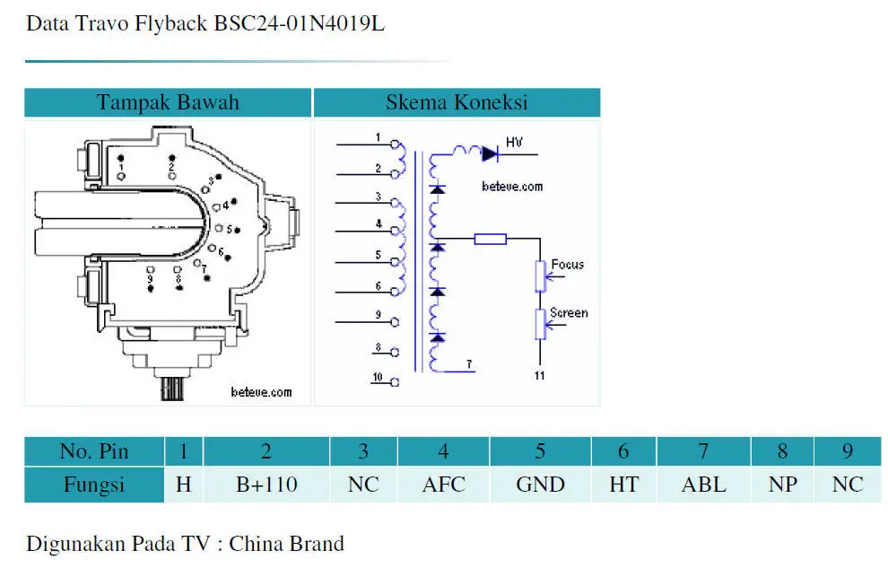 Bsc24 01n4019l Flyback Transformer For Crt Tv Transformer Wire Transformer Netbooktransformer Cast Aliexpress