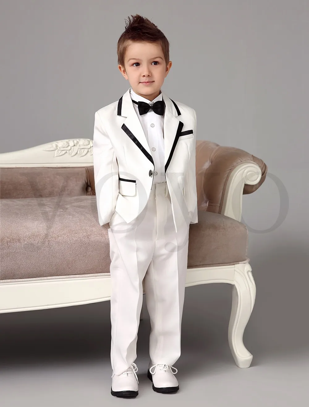 2019 Autumn NEW Boys  White  Tuxedos Wedding Attire Baby  Boy  